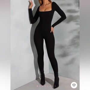 Size 0 Cream/White Oh Polly Jumpsuit “Square Neck Long Sleeve Jumpsuit”